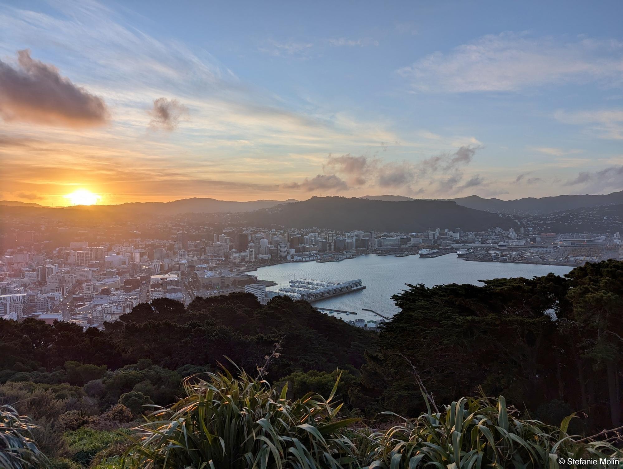 sunset from the Mount Victoria lookout