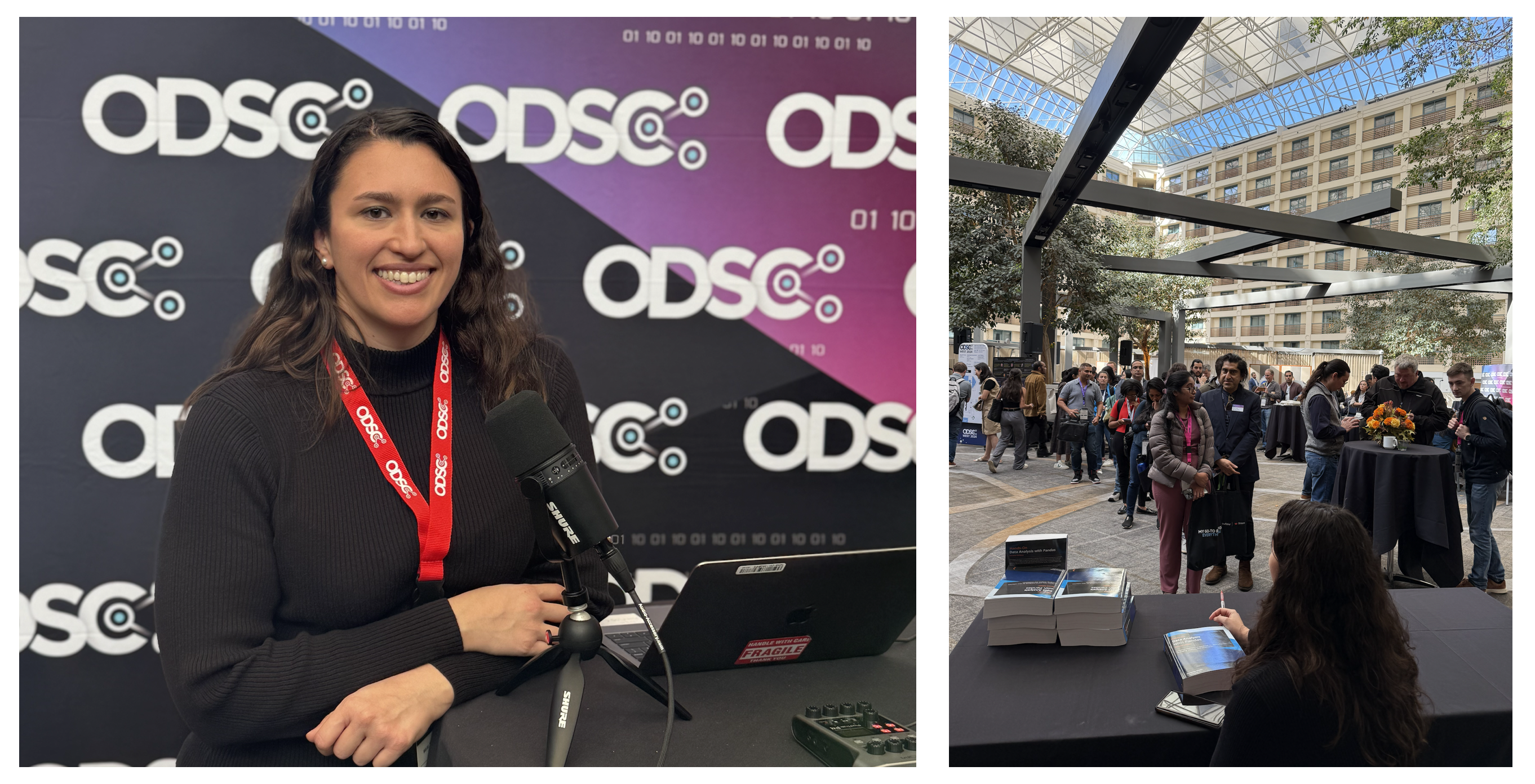 ODSC West book signing and podcast