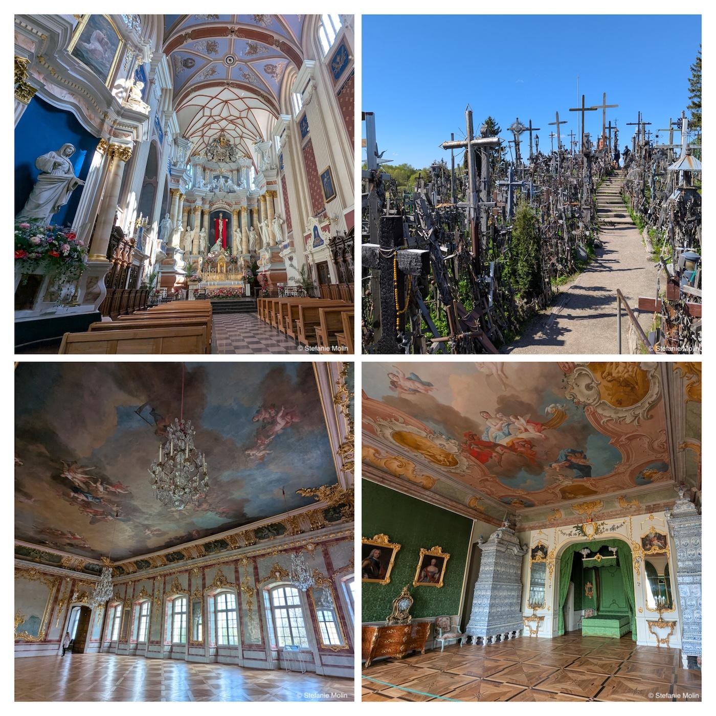 collage of sites en route to Riga