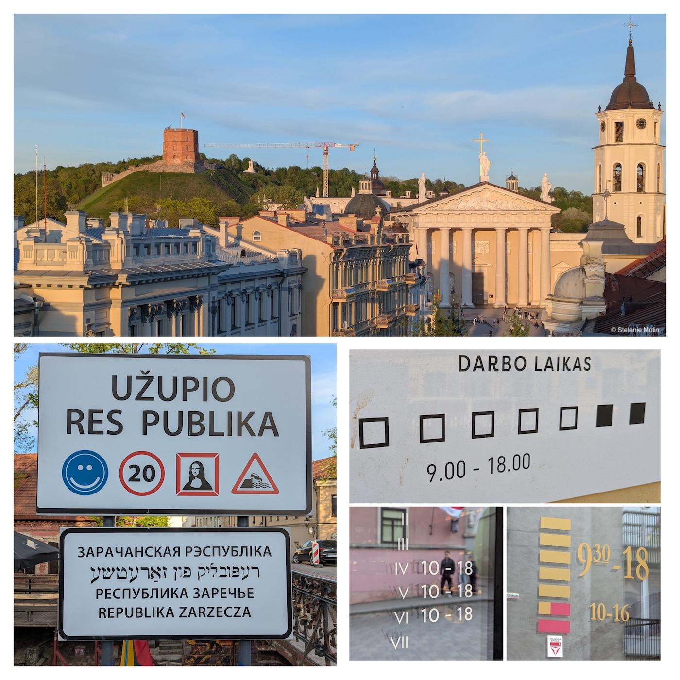 second collage of photos from Vilnius