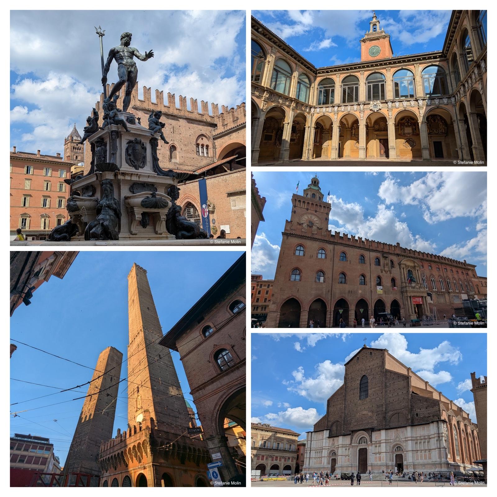 collage of photos from Bologna