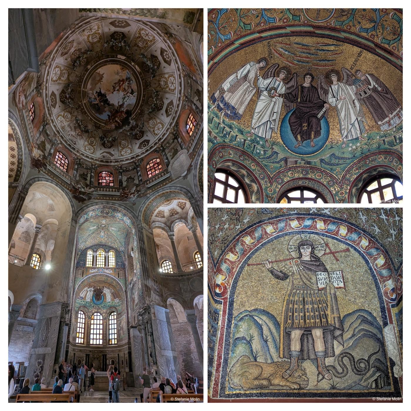 collage of some of the mosaics from Ravenna